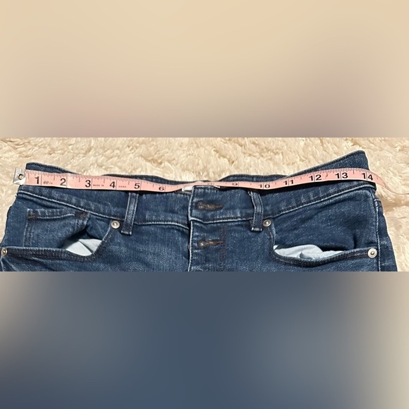 LOFT Outlet Women’s Size 6 Button Fly High Rise Skinny Denim Blue Jeans EUC - Picture 2 of 10